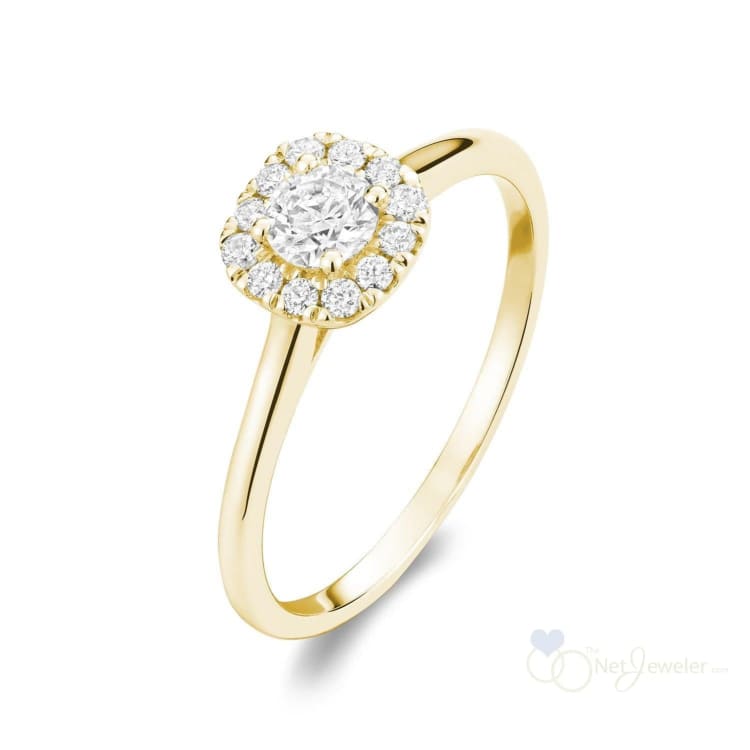 Cushion Diamond Halo Ring-RNB Jewellery