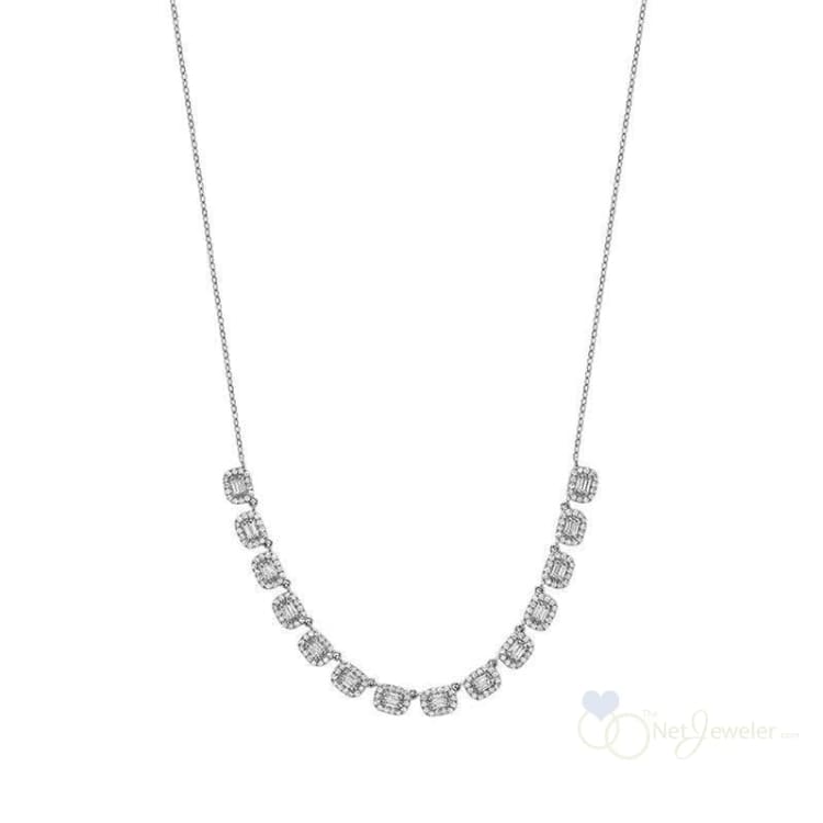 Diamond Baguette Necklace-RNB Jewellery