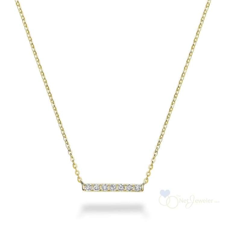 Diamond Bar Necklace-RNB Jewellery