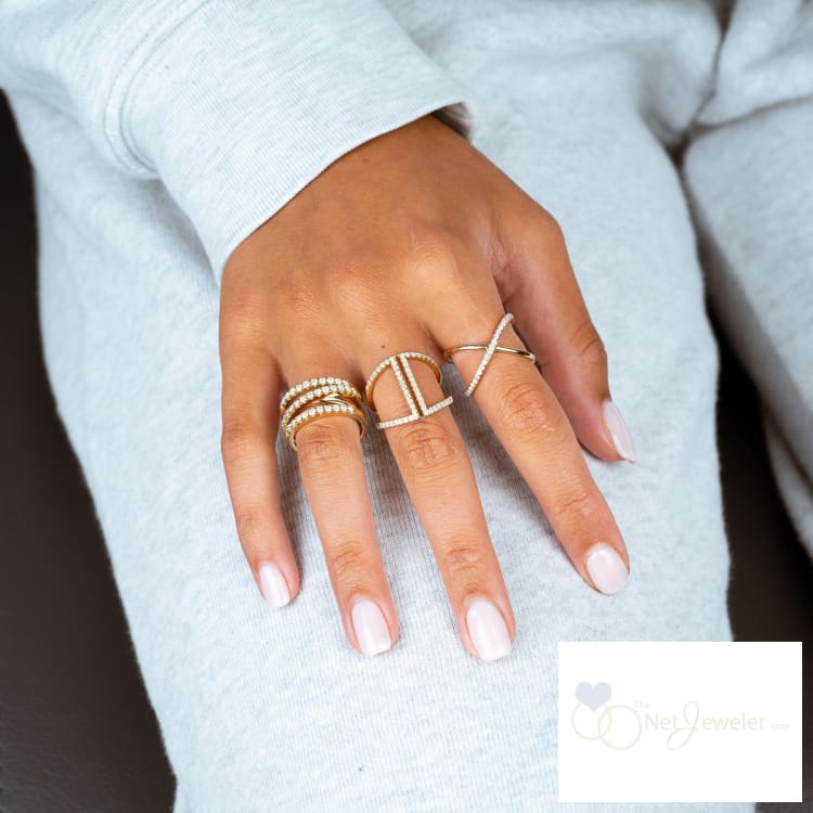 Diamond Crossover Ring-RNB Jewellery