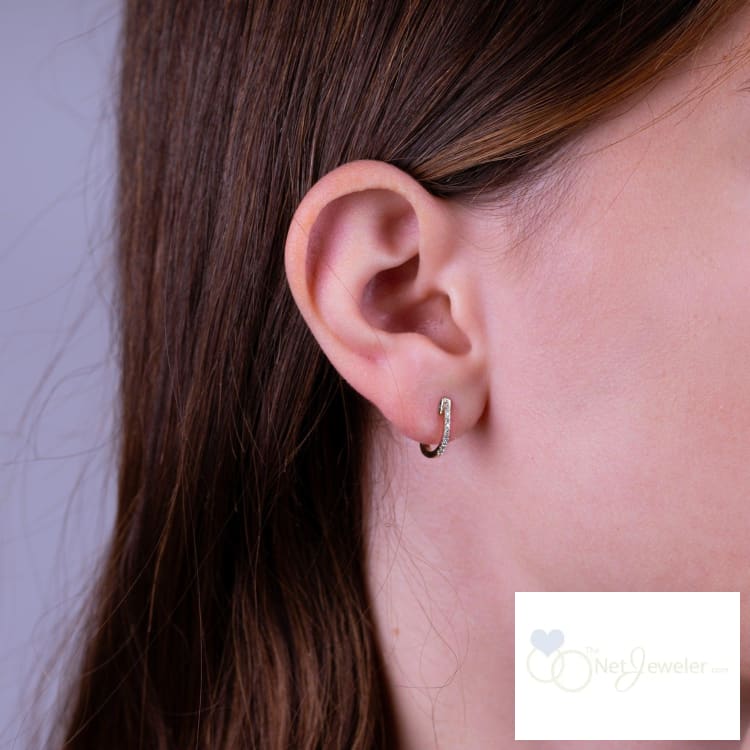 Diamond Huggie Earrings-RNB Jewellery