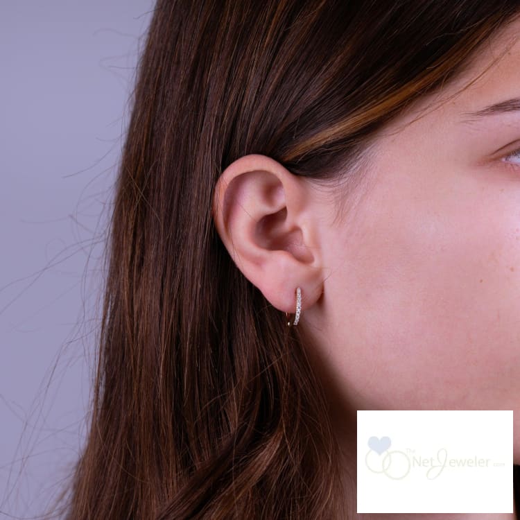 Diamond Huggie Earrings-RNB Jewellery