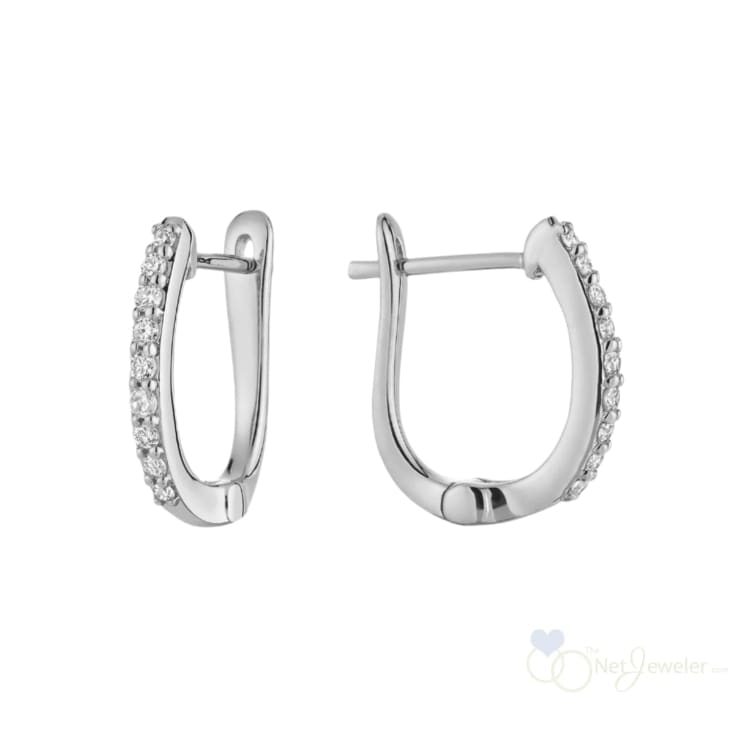 Diamond Huggie Hoop Earrings-Thenetjeweler