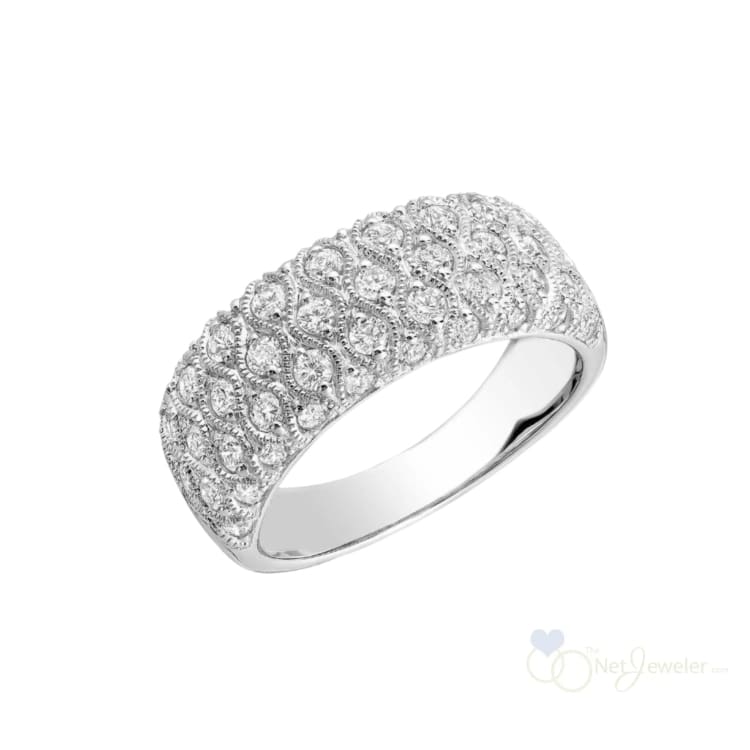 Diamond Multi-Row Wide Semi Eternity Diamond Band-Thenetjeweler