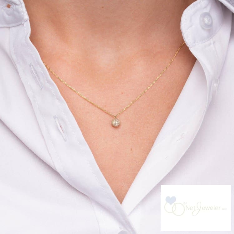 Circle Ball Diamond Necklace-RNB Jewellery