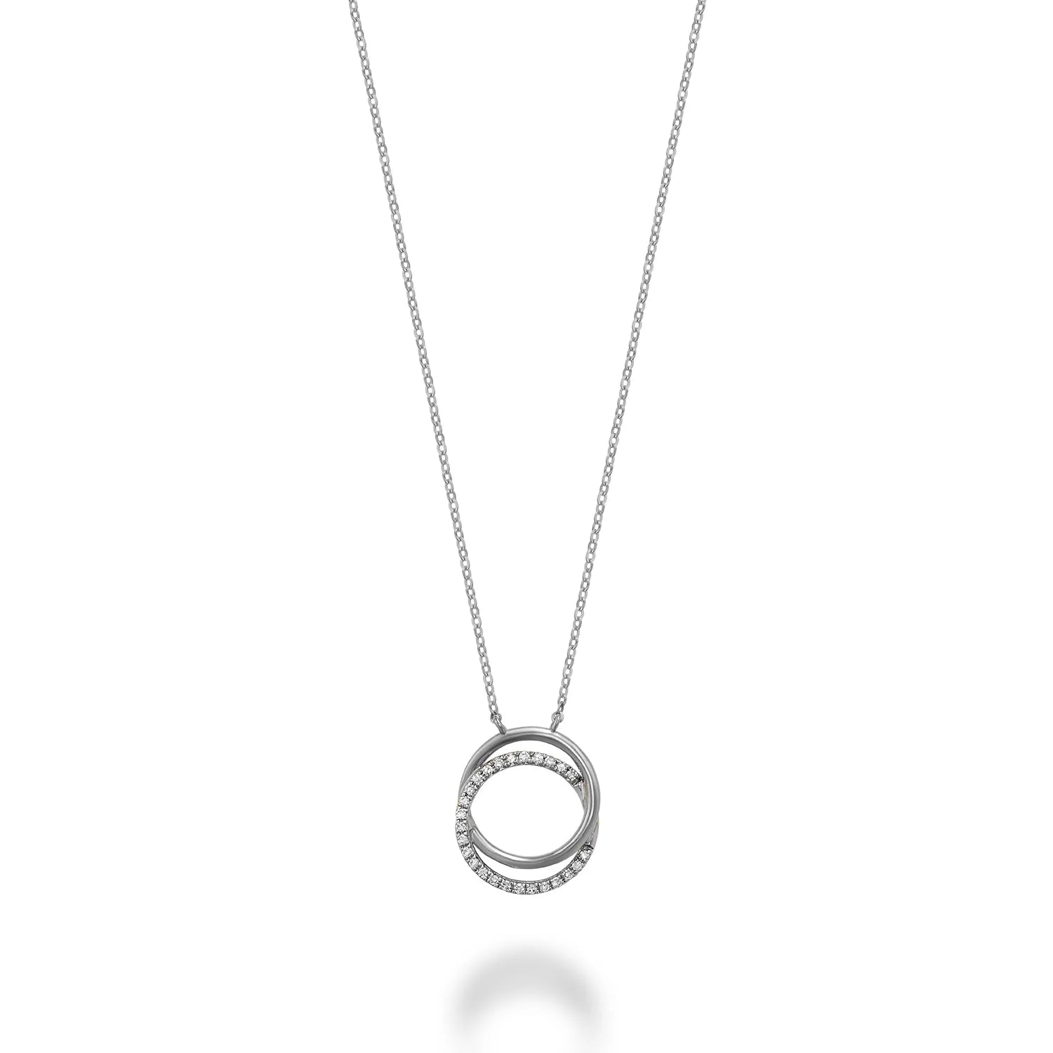 Interlocking Diamond Circle Of Life Necklace -Thenetjeweler