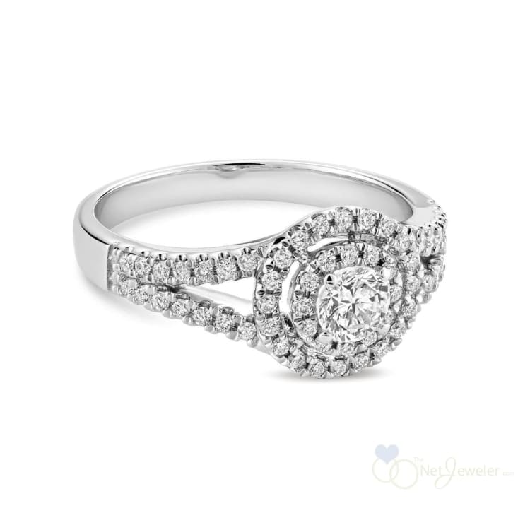 Double Halo Diamond Engagement Ring-RNB Jewellery