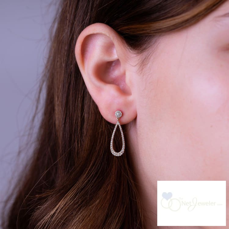 Drop Dangle Pear Shape Diamond Earrings - Earrings
