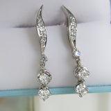 Vintage Natural Round Diamond Dangle Stud Earrings - Thenetjeweler