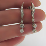 Vintage Natural Round Diamond Dangle Stud Earrings | Thenetjeweler