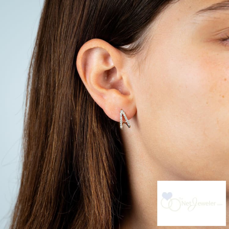 Ear Wrap Diamond Stud Earrings-RNB Jewellery