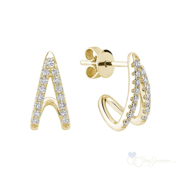 Ear Wrap Diamond Stud Earrings-RNB Jewellery