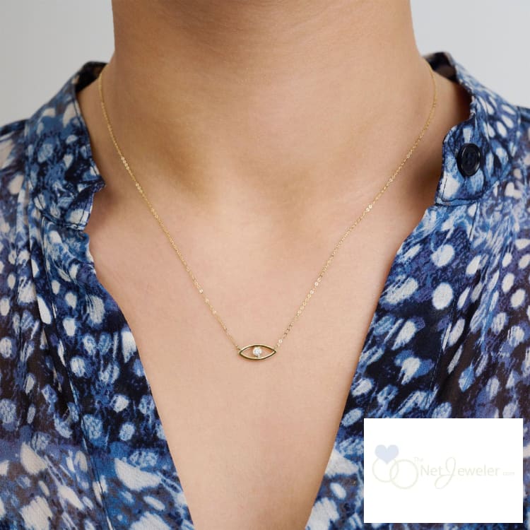 Evil Eye Diamond Necklace-RNB Jewellery