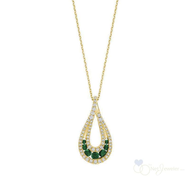 Fancy Pear Shape with Precious Stones & Diamonds Pendant-RNB Jewellery