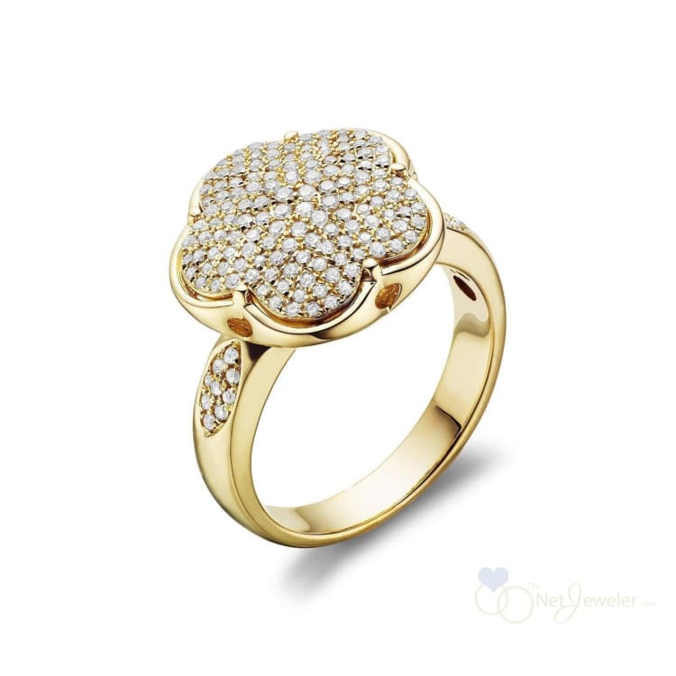 Flower Pave Diamond Ring - Closeout