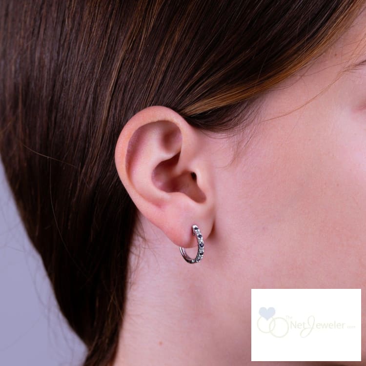 Gemstone Diamond Huggie Earrings - Earrings