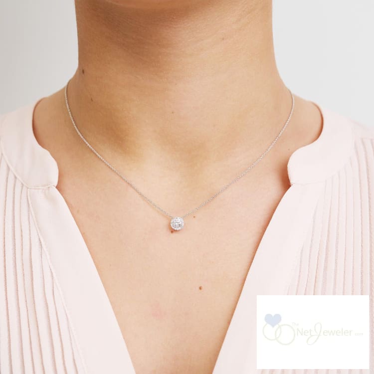 Halo Diamond Pendant-RNB Jewellery