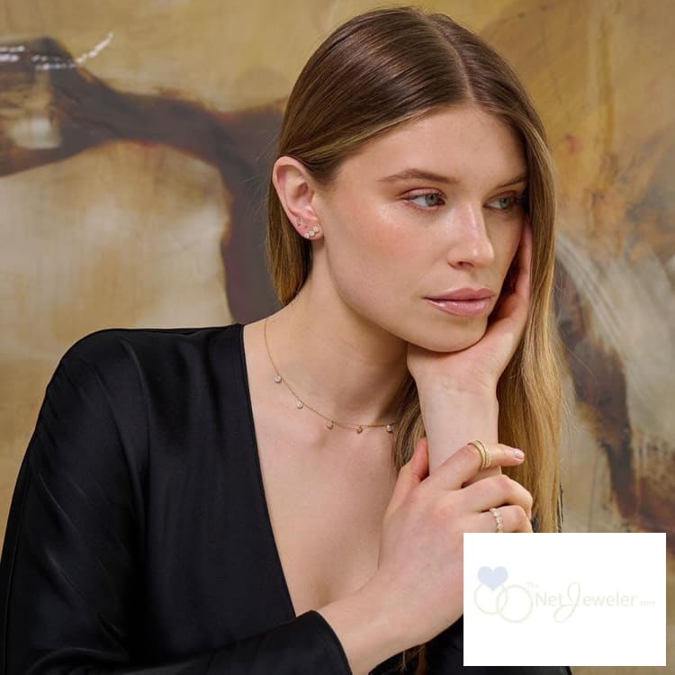 Halo Diamond Stations Necklace - Necklaces