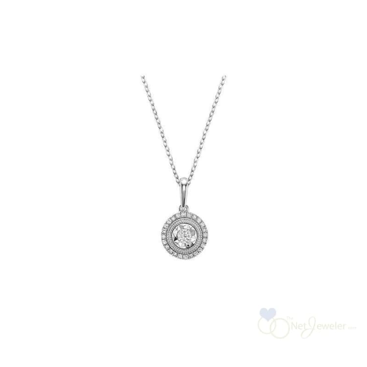 Halo Round illusion Diamond Pendant-RNB Jewellery