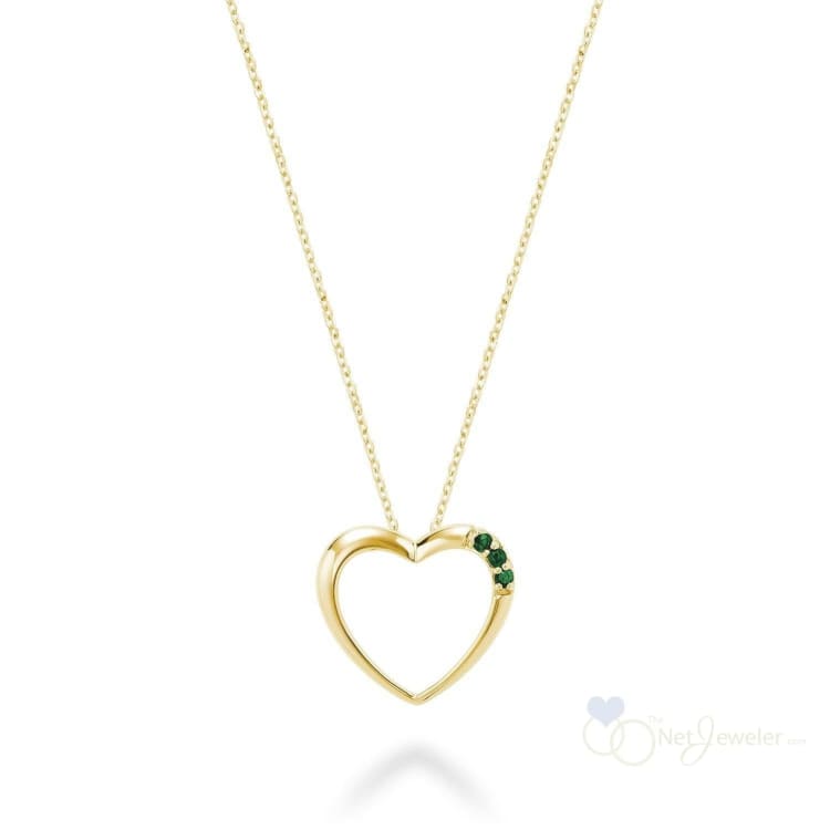 Heart Trinity Precious Stone Pendant-RNB Jewellery