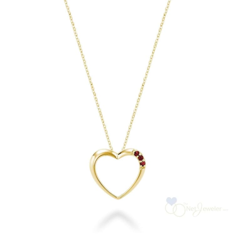 Heart Trinity Precious Stone Pendant-RNB Jewellery