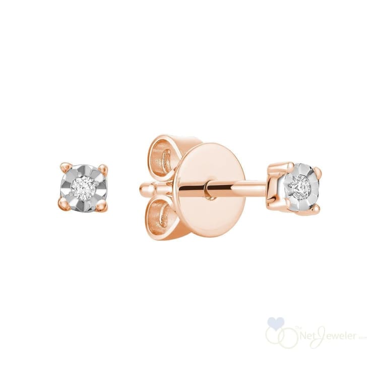 Illusion Diamond Stud Earrings-RNB Jewellery
