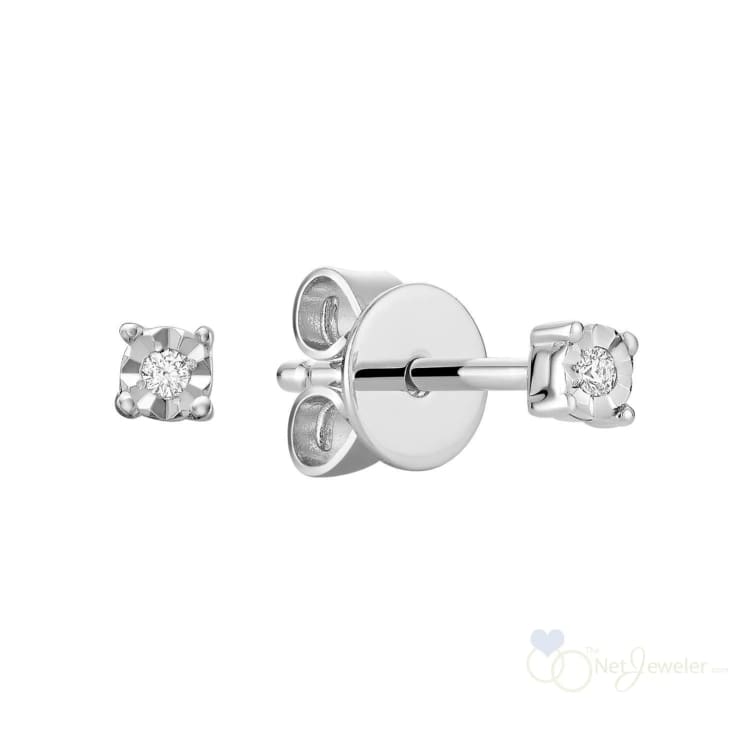 Illusion Diamond Stud Earrings-RNB Jewellery