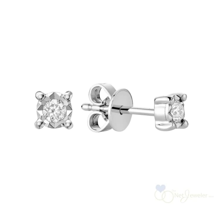 Illusion Diamond Stud Earrings-RNB Jewellery