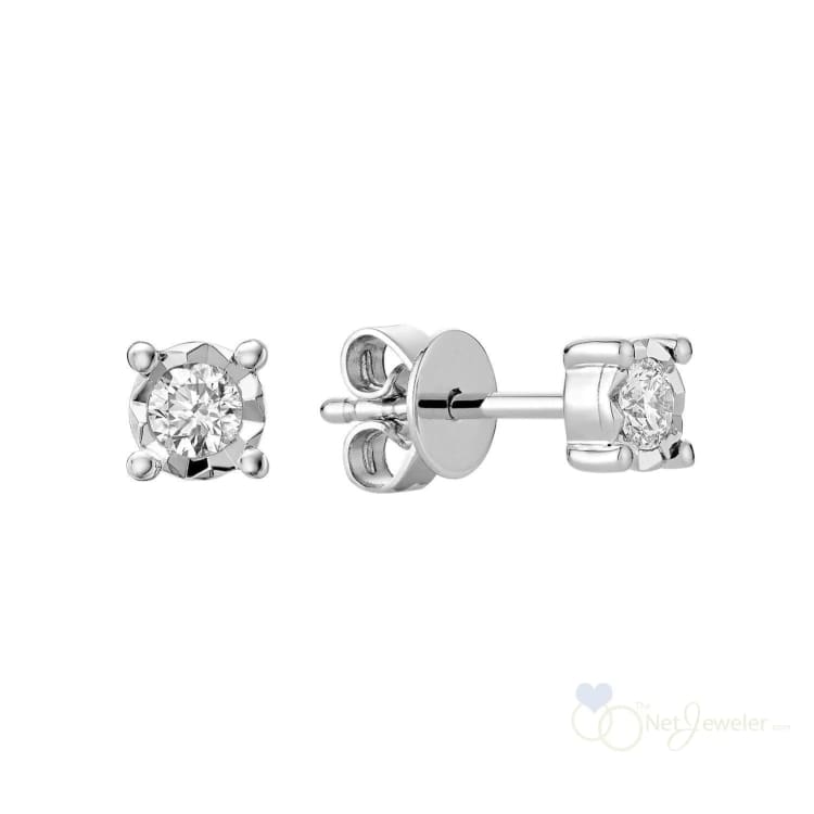 Illusion Diamond Stud Earrings-RNB Jewellery