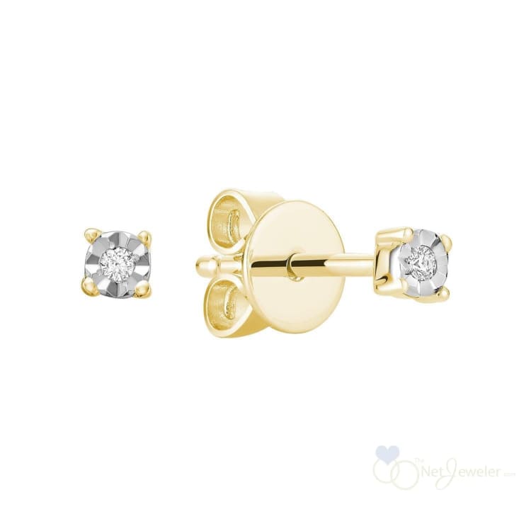 Illusion Diamond Stud Earrings-RNB Jewellery