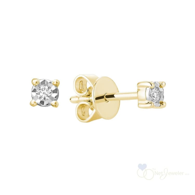 Illusion Diamond Stud Earrings-RNB Jewellery