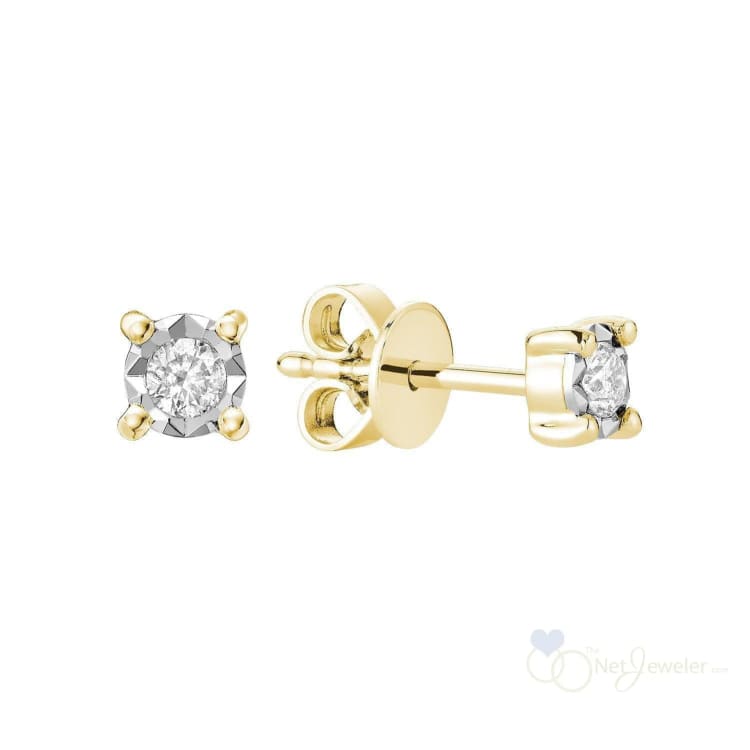 Illusion Diamond Stud Earrings-RNB Jewellery