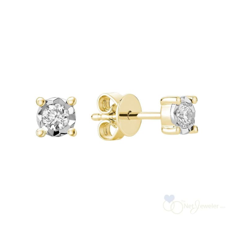 Illusion Diamond Stud Earrings-RNB Jewellery