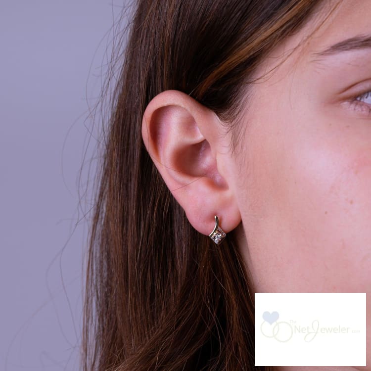 Illusion Setting Diamond Stud Earrings-RNB Jewellery