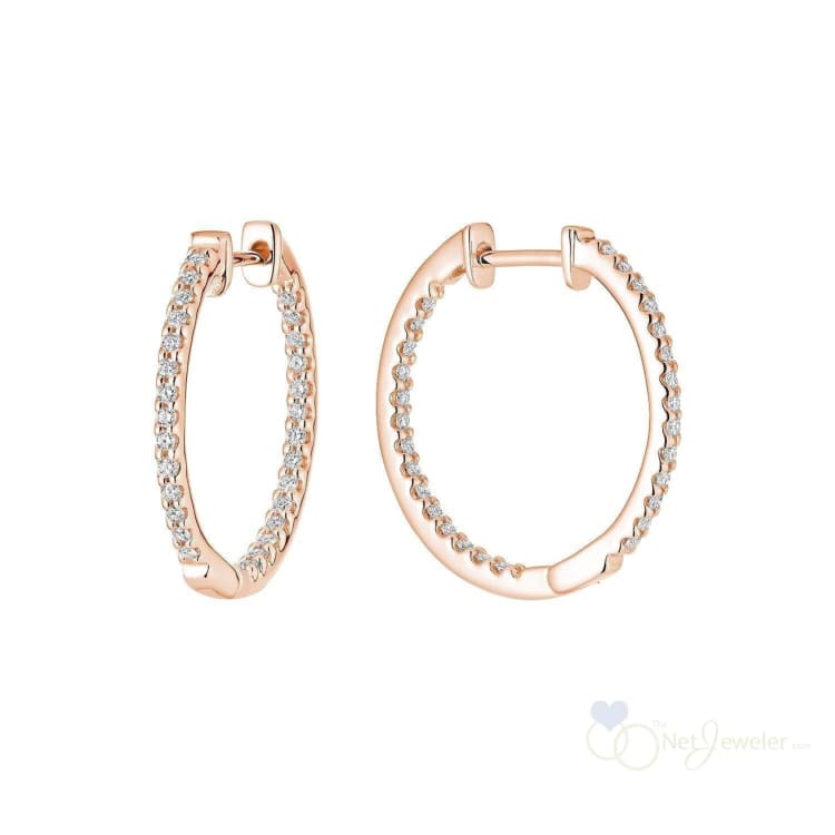 Inside Out Diamond Loop Earrings-RNB Jewellery