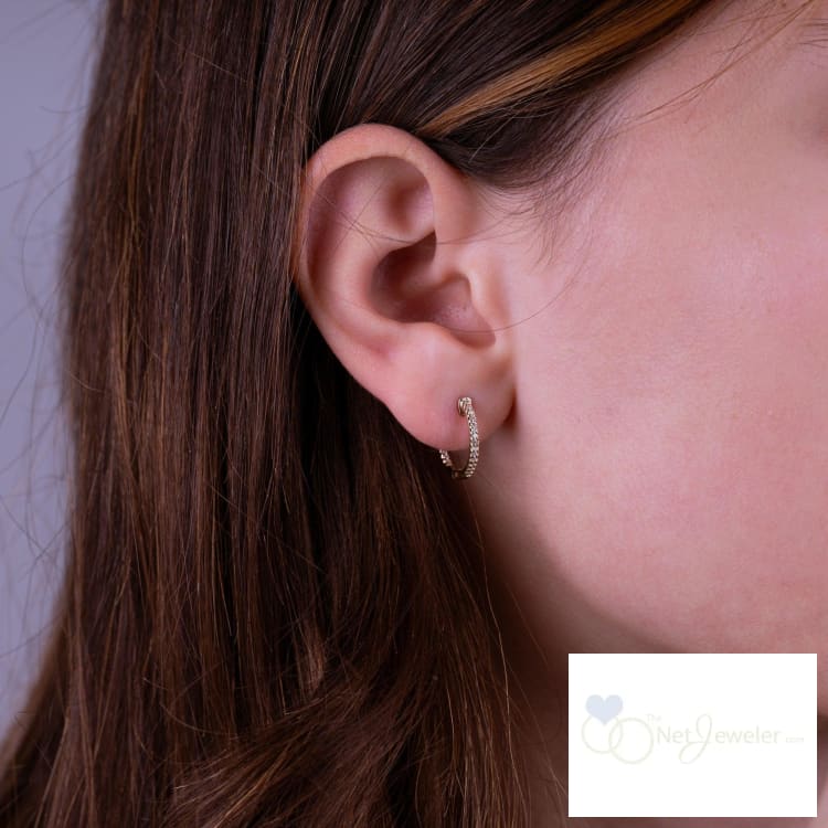 Inside Out Diamond Loop Earrings-RNB Jewellery