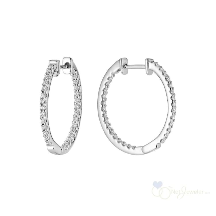 Inside Out Diamond Loop Earrings-RNB Jewellery