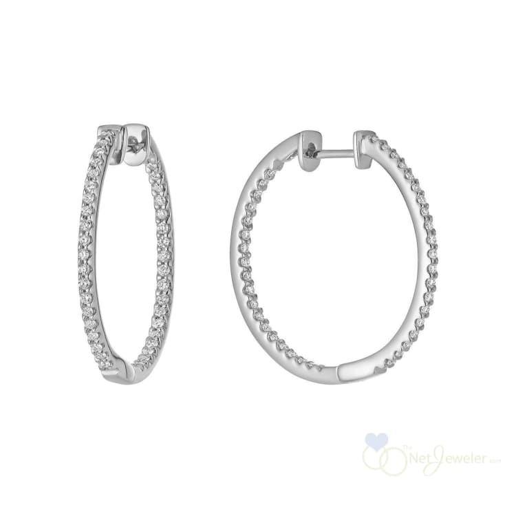 Inside Out Diamond Loop Earrings-RNB Jewellery