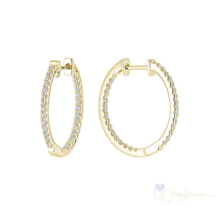 Inside Out Diamond Loop Earrings-RNB Jewellery