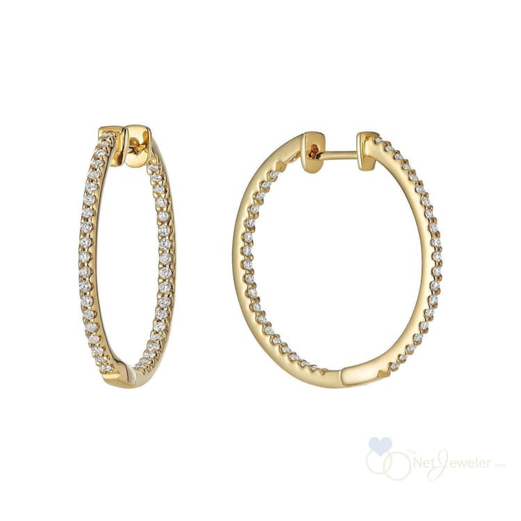 Inside Out Diamond Loop Earrings-RNB Jewellery
