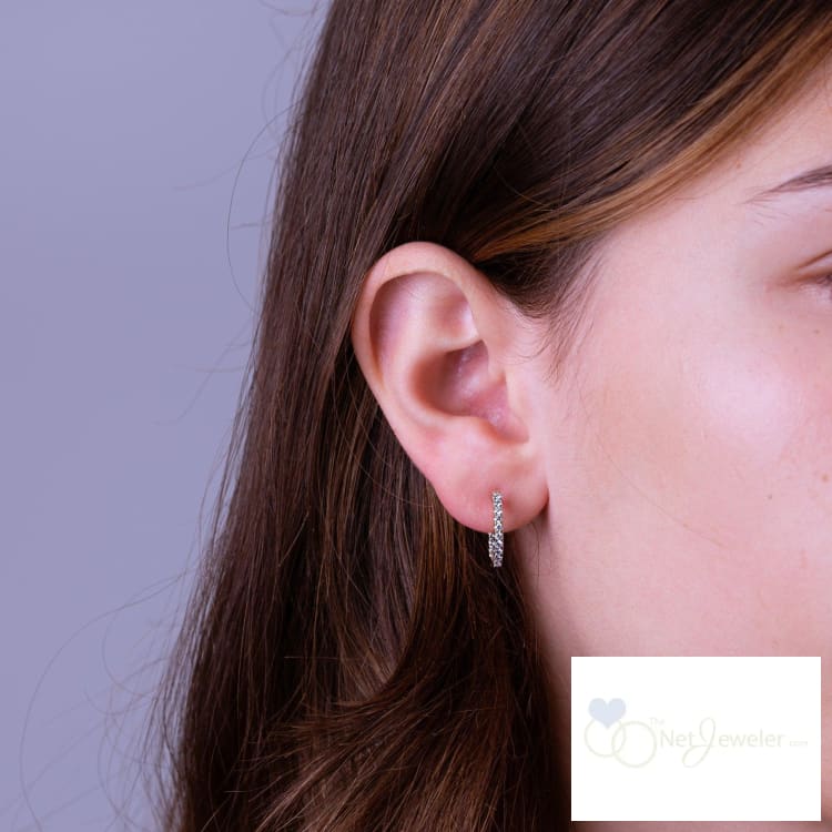 Inside Out Diamond Loop Oval Shape Earrings-RNB Jewellery