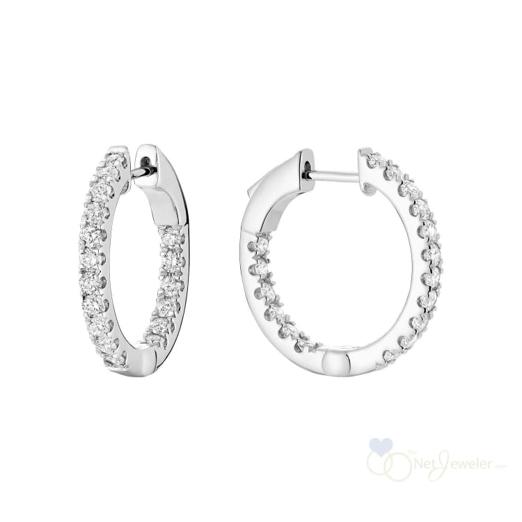 Inside Out Diamond Hoop Earrings-RNB Jewellery