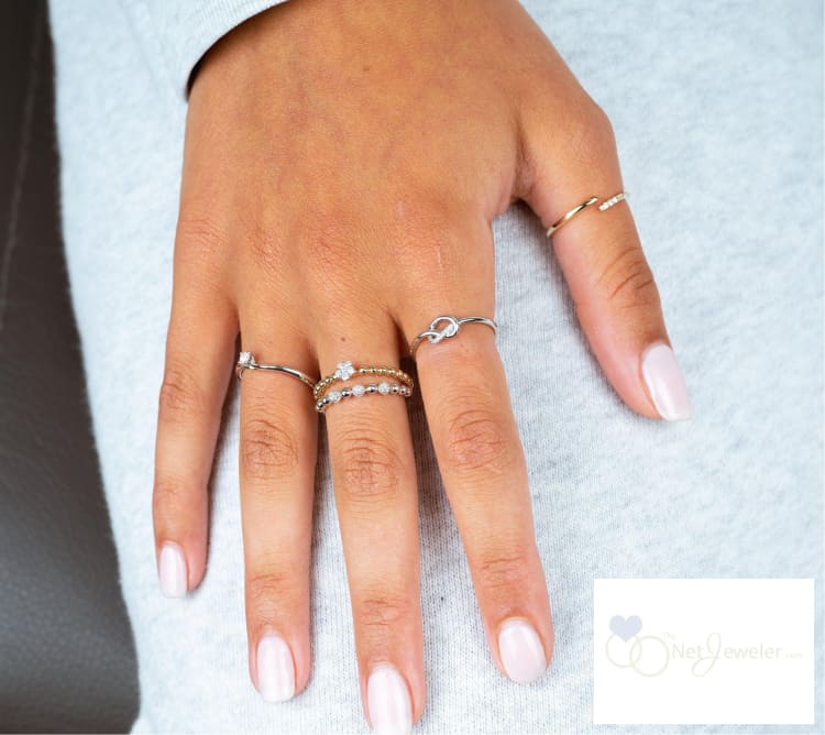 Knot Diamond Ring Rings
