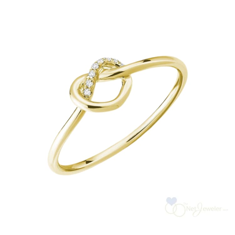 Knot Diamond Ring Rings