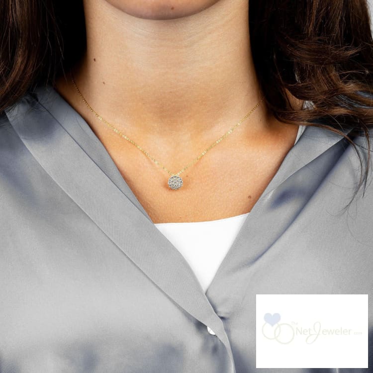 Large Round Pave Diamond Pendant-RNB Jewellery