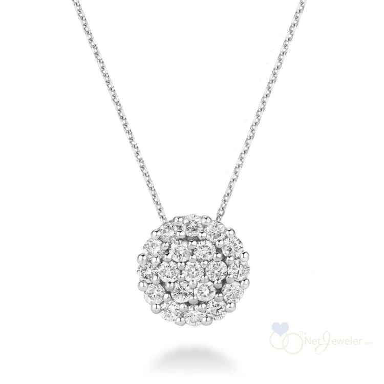Large Round Pave Diamond Pendant-RNB Jewellery