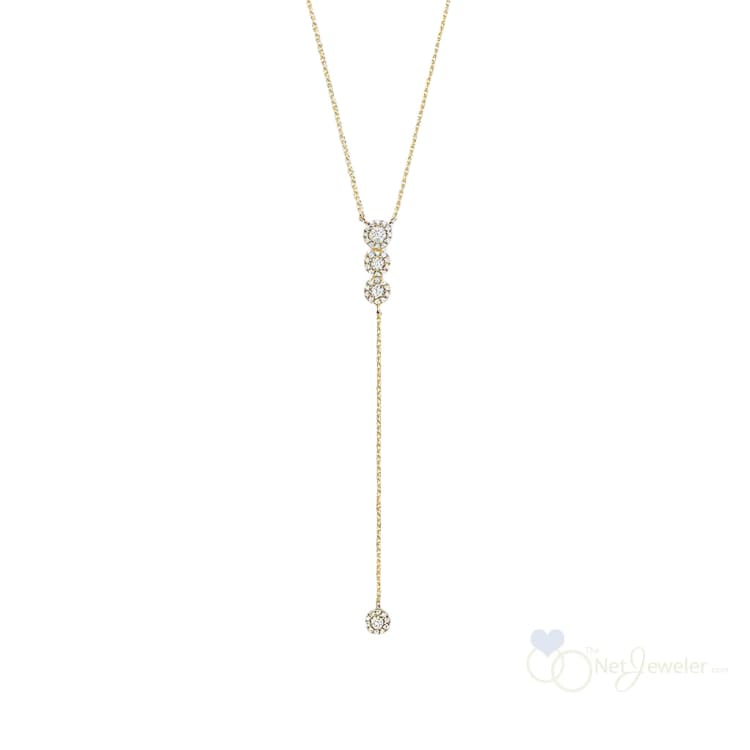 Lariat Trinity Diamond Necklace - Thenetjeweler