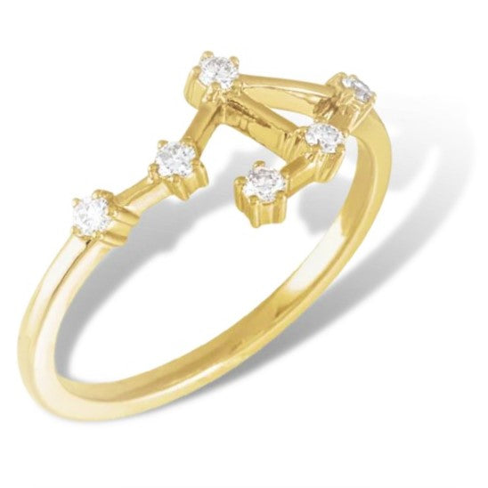 LIBRA Diamond Zodiac Engagement Ring - Thenetjeweler