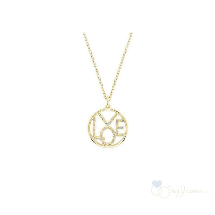 "LOVE" Circle Diamond Pendant-RNB Jewellery