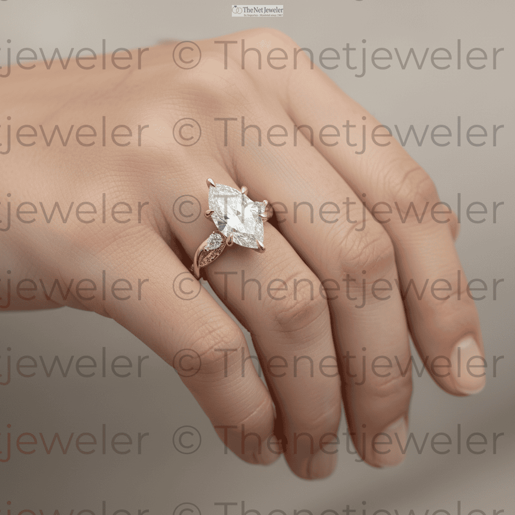 Marquise Diamond Ring on Hand
